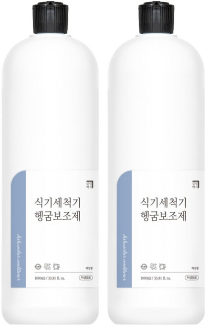 살림백서 식기세척기 린스, 1L, 2개