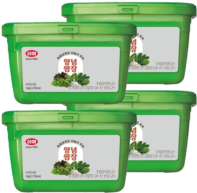 삼화식품 양념쌈장, 1kg, 4개