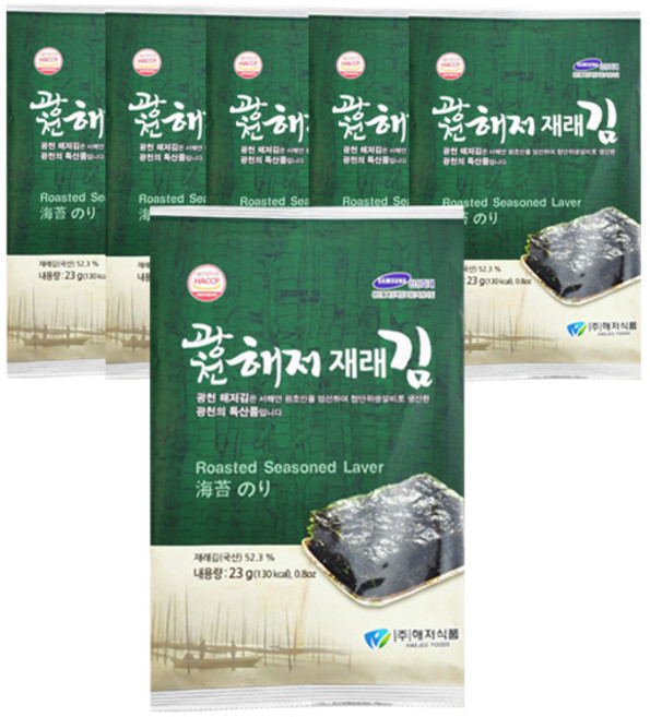 廣川海苔 廣川整張傳統海苔, 23g, 6包