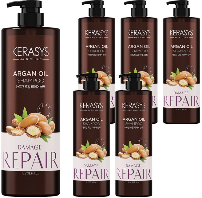 케라시스 아르간오일 샴푸, 1L, 6개