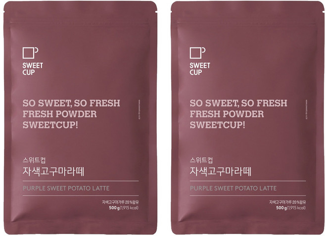 스위트컵 자색고구마라떼 파우더, 500g, 1개입, 2개