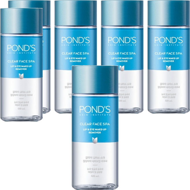 폰즈 클리어 훼이스 스파 립 앤 아이 메이크업 리무버, 120ml, 6개