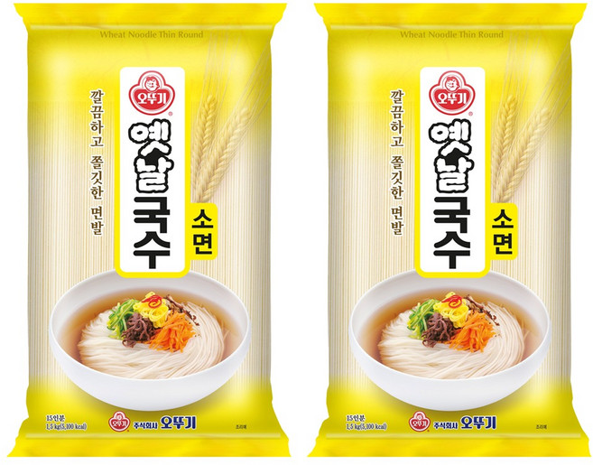 오뚜기옛날 국수 소면, 1.5kg, 2개