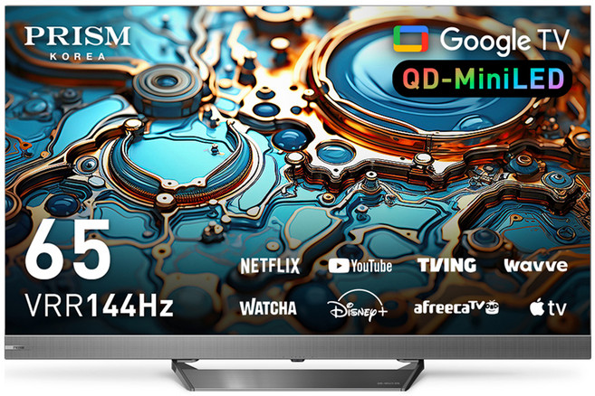 프리즘코리아 4K UHD QD Mini LED TV, 165cm(65인치), CP65G3MG, 무타공 벽걸이형(추가비용발생), 방문설치