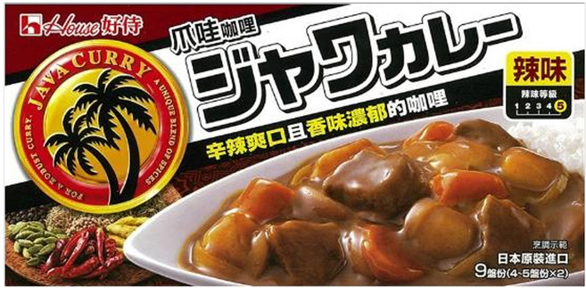 House 好侍 爪哇咖哩 辛辣與濃郁香味 日本原裝進口, 185g, 1盒