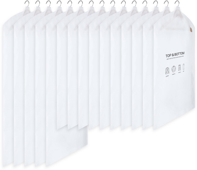 코멧 베이직 모던 옷커버 화이트 양복용 10p + 코트용 5p 세트, 1세트