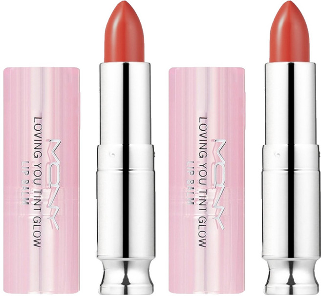 MACQUEEN NEWYORK Loving You 亮色護唇膏, Clear Red, 3.5g, 2支