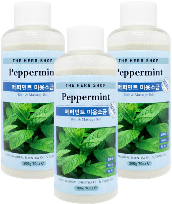 더허브샵 페퍼민트 마사지 미용소금, 페퍼민트 008520, 3개