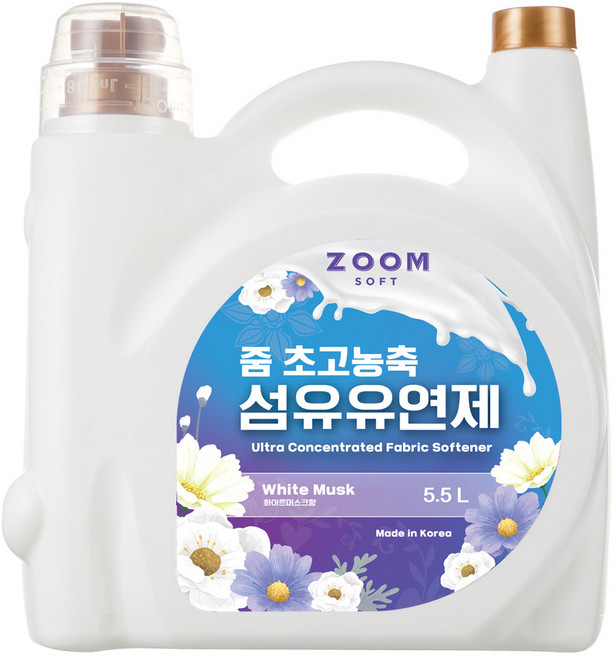 줌 엑스퍼트 화이트머스크향 초고농축 섬유유연제, 5.5L, 1개