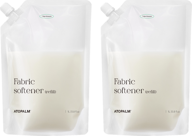 아토팜 섬유유연제 튤립블라썸 리필, 1L, 2개