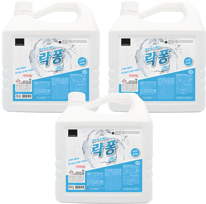 락퐁 욕실 청소세제 코튼향, 4L, 3개