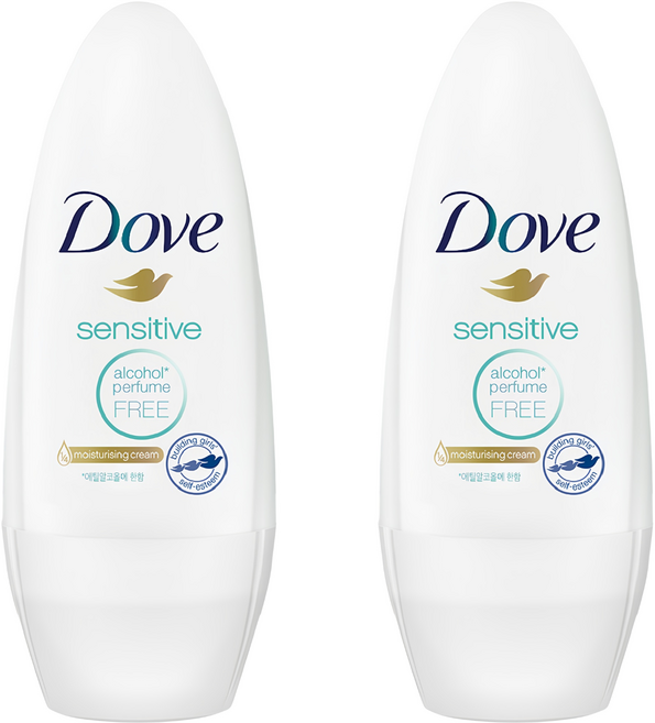 도브 센서티브 롤온 데오드란트, 40ml, 2개