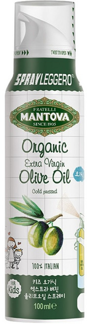만토바 키즈 유기농 엑스트라 버진 올리브오일 스프레이, 100ml, 1개