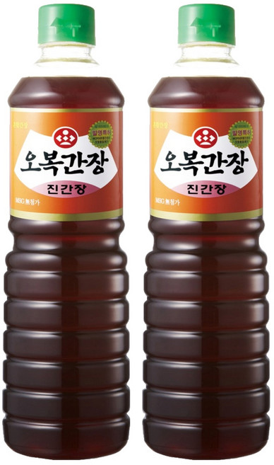 오복식품 진간장, 900ml, 2개