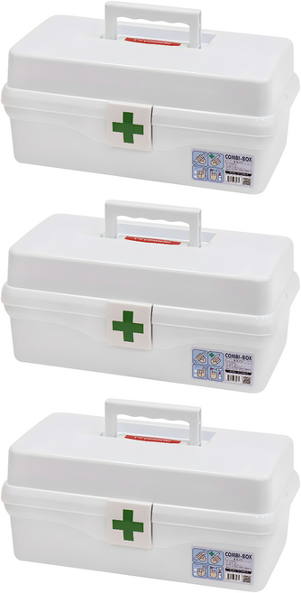 프로메이드 다용도 구급함 흰색, 3개