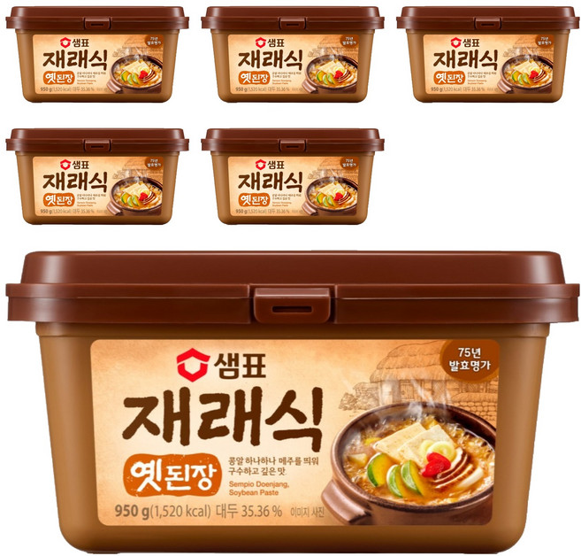 샘표 재래식옛된장, 950g, 6개