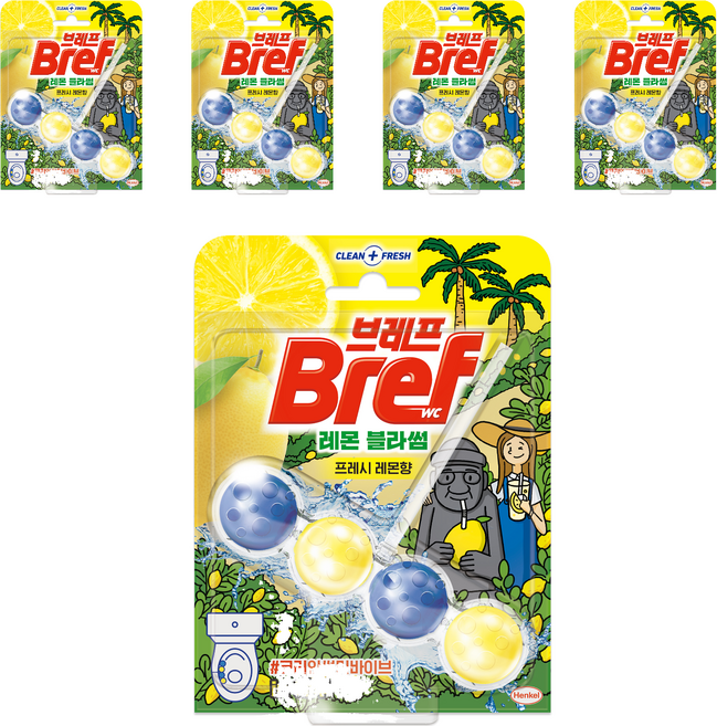 브레프 파워액티브 레몬 블라썸, 50g, 5개