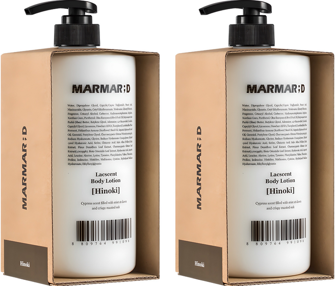 마르마르디 락센트 바디로션 히노끼, 1L, 2개