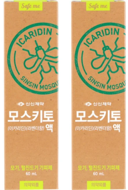 신신제약 모스키토액 이카리딘 라벤더향, 60ml, 2개 - 쿠팡