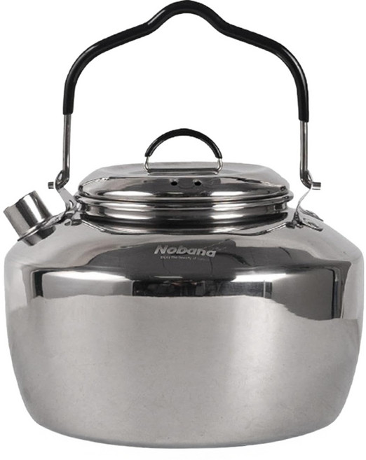 NOBANA 304不鏽鋼燒水壺 1.5L, 銀色, 1個