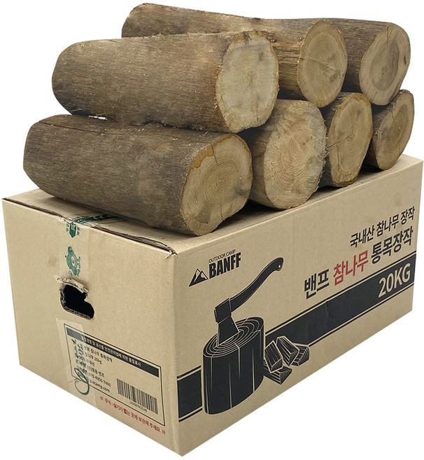 밴프 참나무 통원목 장작 CE246, 20kg, 1개