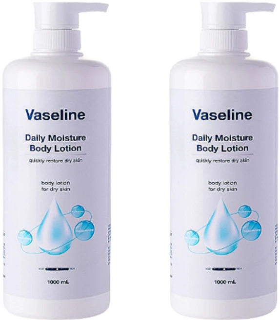 바세린 데일리 모이스처 바디 로션, 1L, 2개 - 쿠팡