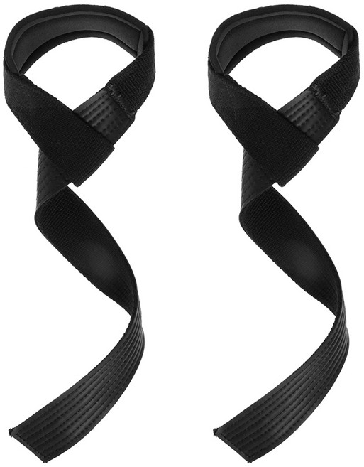 코멧 스포츠 논슬립 헬스 리프팅 턱걸이 데드리프트 크로스핏 스트랩 2개입, 블랙