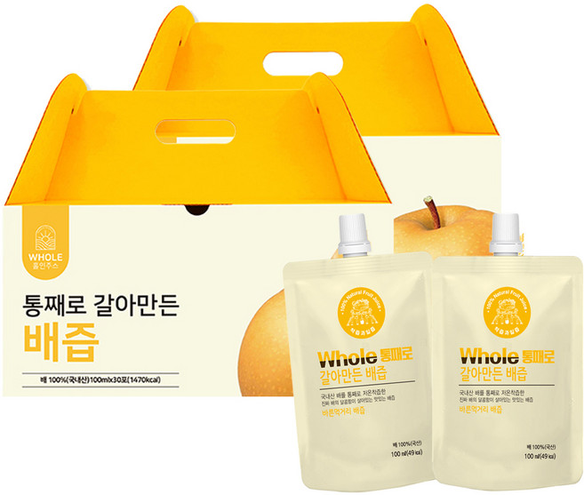 통째로 갈아만든 배즙 스파우트, 100ml, 60개
