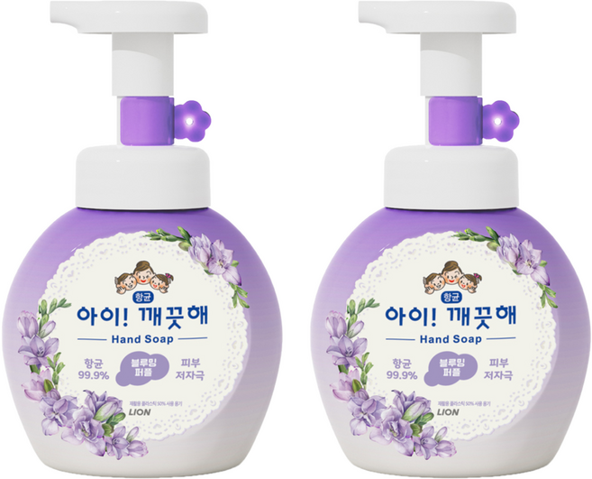 아이깨끗해 핸드워시 블루밍퍼플, 250ml, 2개