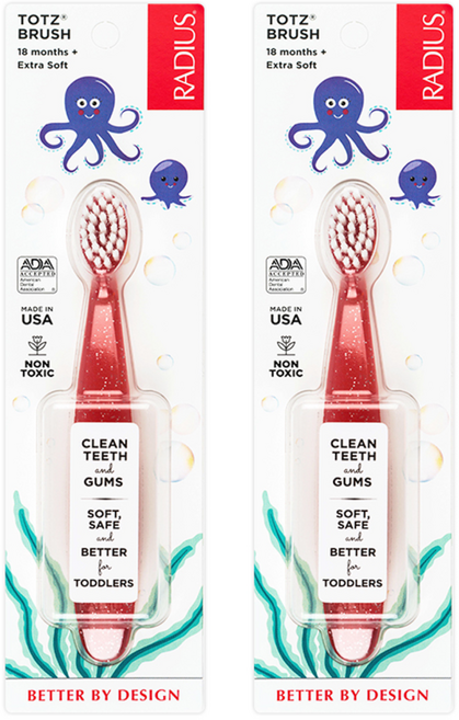 래디어스 토츠 유아 칫솔, 코랄, 1개입, 2개