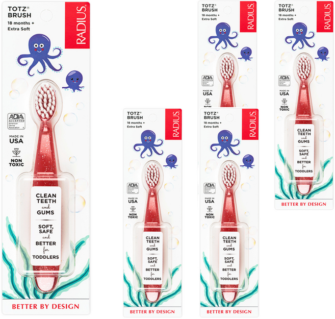 래디어스 토츠 유아 칫솔, 블루, 1개입, 5개