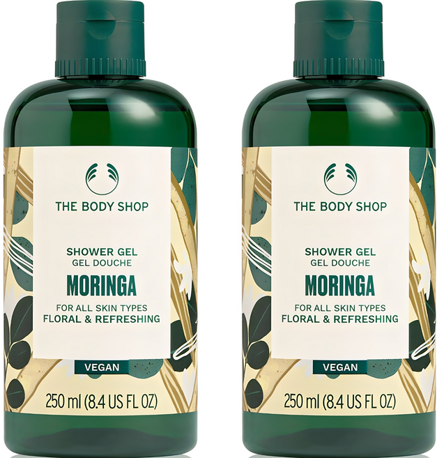 더바디샵 모링가 샤워젤 꽃향, 250ml, 2개