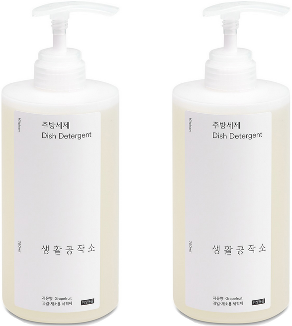 Saengong 生活工作所 廚房洗潔精 葡萄柚, 750ml, 2個
