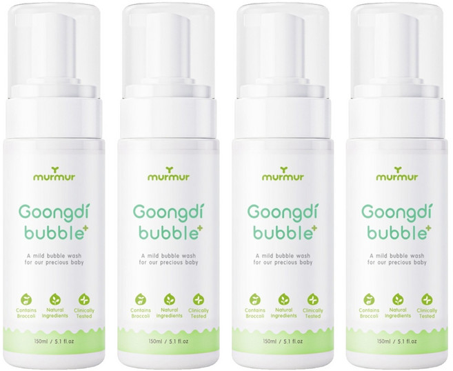머머 궁디 버블워시 플러스 영유아 청결제, 150ml, 4개