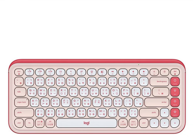 logitech 羅技 POP ICON KEYS 無線鍵盤, 蜜糖粉, 製造軸
