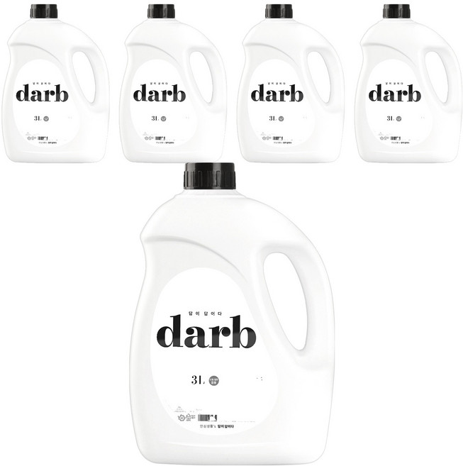 답이답이다 베이킹소다 액체세탁세제 본품, 3L, 5개
