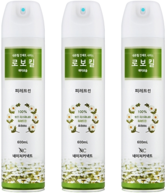 네이처커넥트 로보킬 일반형 살충제 600ml, 1개입, 3개