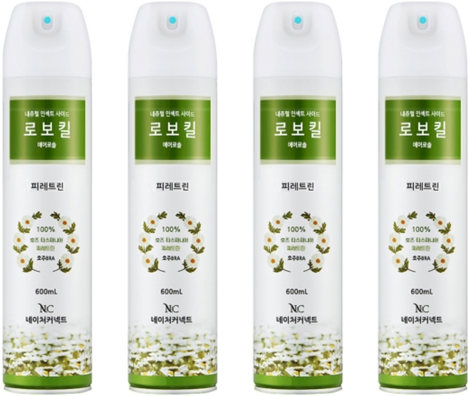 네이처커넥트 로보킬 일반형 살충제 600ml, 1개입, 4개