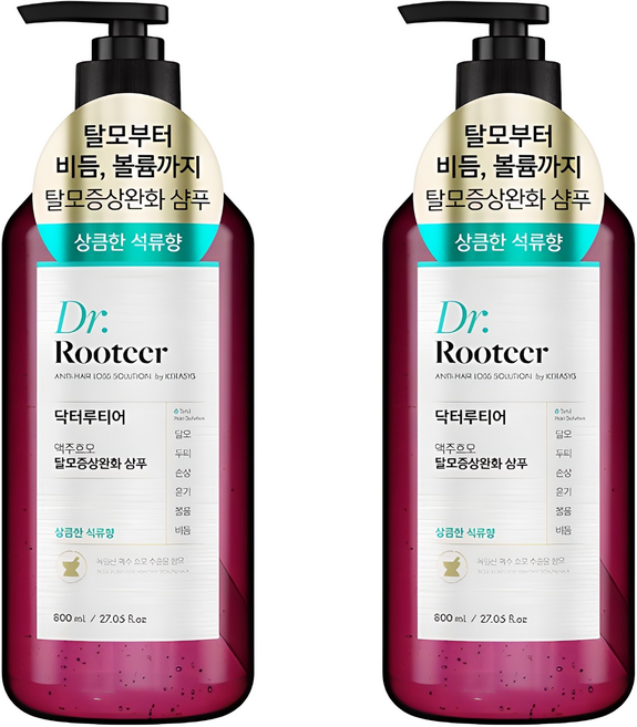 Dr.Rooteer 啤酒酵母髮根護理洗髮精 石榴香, 800ml, 2個