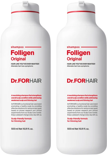 닥터포헤어 탈모증상완화 두피강화 폴리젠 오리지널 기능성샴푸, 500ml, 2개 - 쿠팡