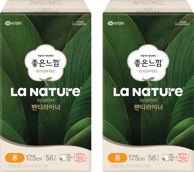 라네이처 팬티라이너, 롱, 56개입, 2개