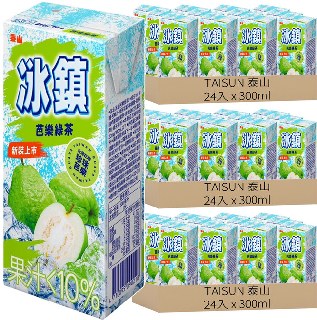 TAISUN 泰山 冰鎮芭樂綠茶, 300ml, 72入