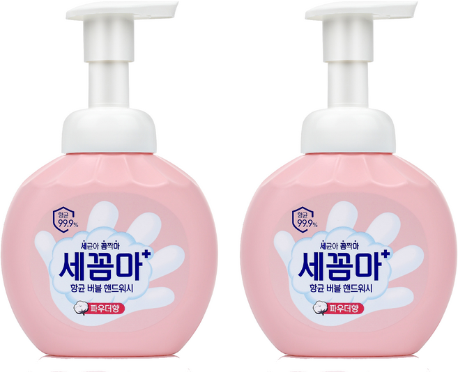 세균아꼼짝마 항균 버블 핸드워시 파우더향, 250ml, 2개