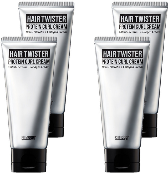 스웨거 헤어 트위스터 단백질 컬크림, 100ml, 4개