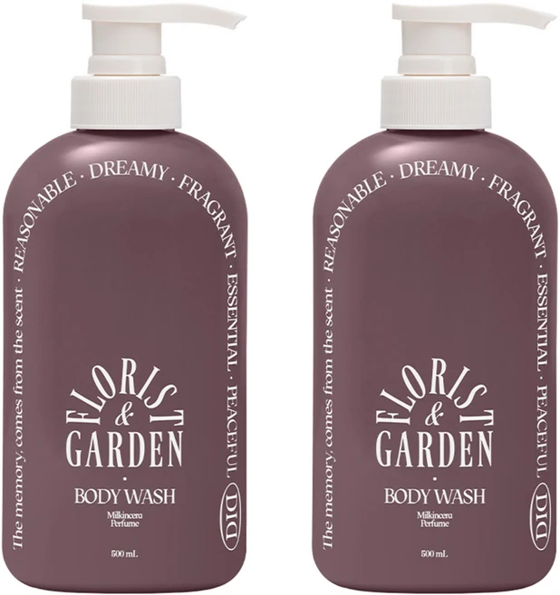 오디드 밀크인세라 퍼퓸 바디워시 플로리스트가든, 500ml, 2개 - 쿠팡