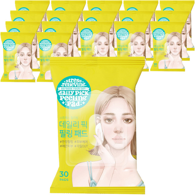 [비건뷰티] 아리얼 데일리 픽 각질 필링패드, 30개입, 18개