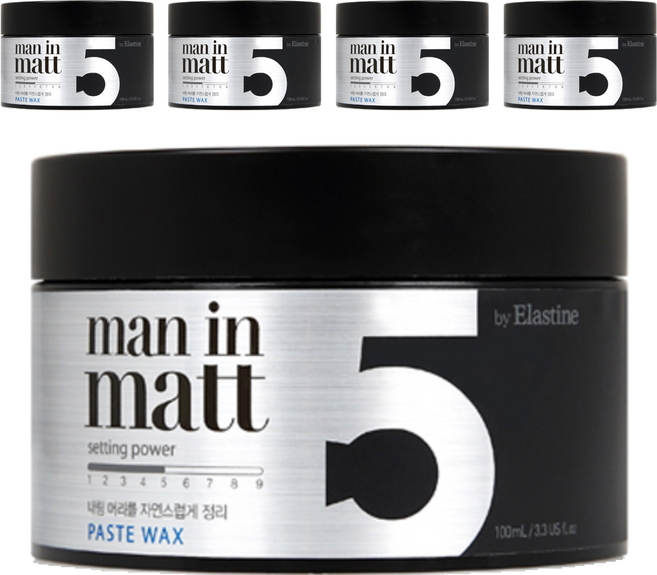 엘라스틴 맨인매트 페이스트 헤어왁스, 5개, 80g