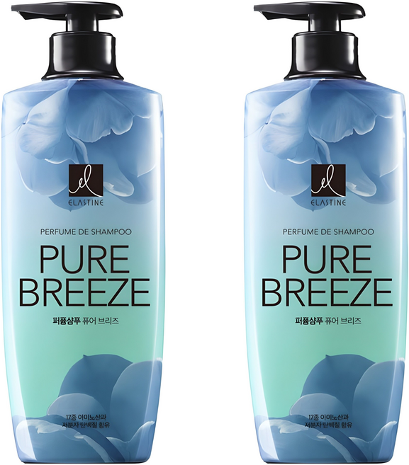 엘라스틴 퍼퓸 퓨어브리즈 샴푸, 600ml, 2개