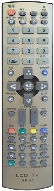 Dr.AV 聖岡科技 奇美液晶電視遙控器, RP-51, 1個