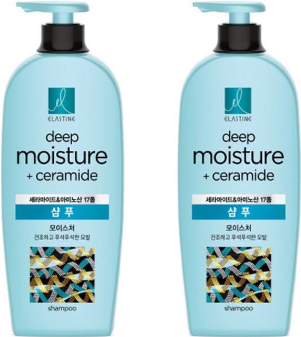 엘라스틴 세라마이드 모이스처 샴푸, 680ml, 2개